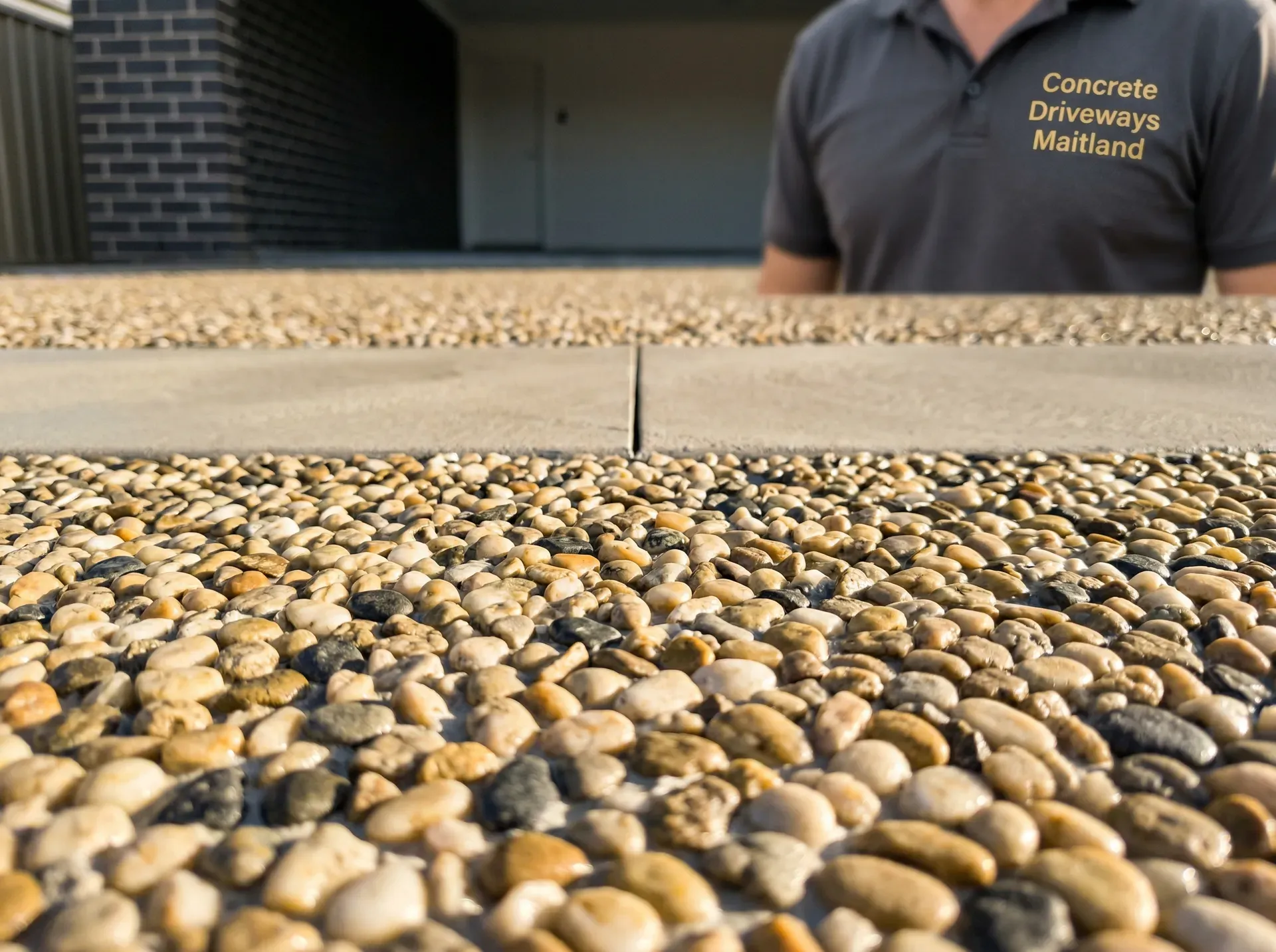 Exposed aggregate close-up