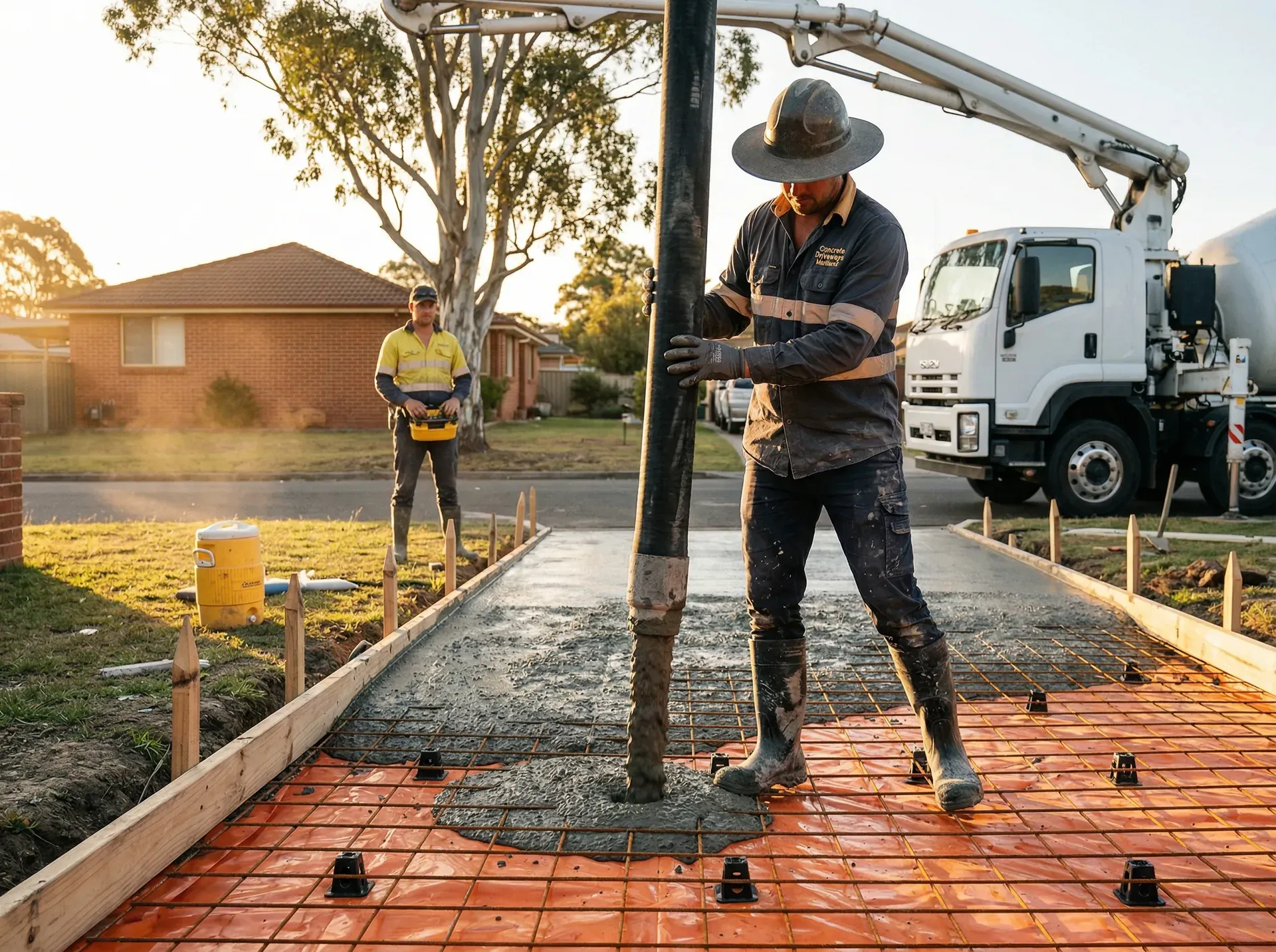 Concrete pour in progress